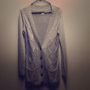 Long grey cardigan